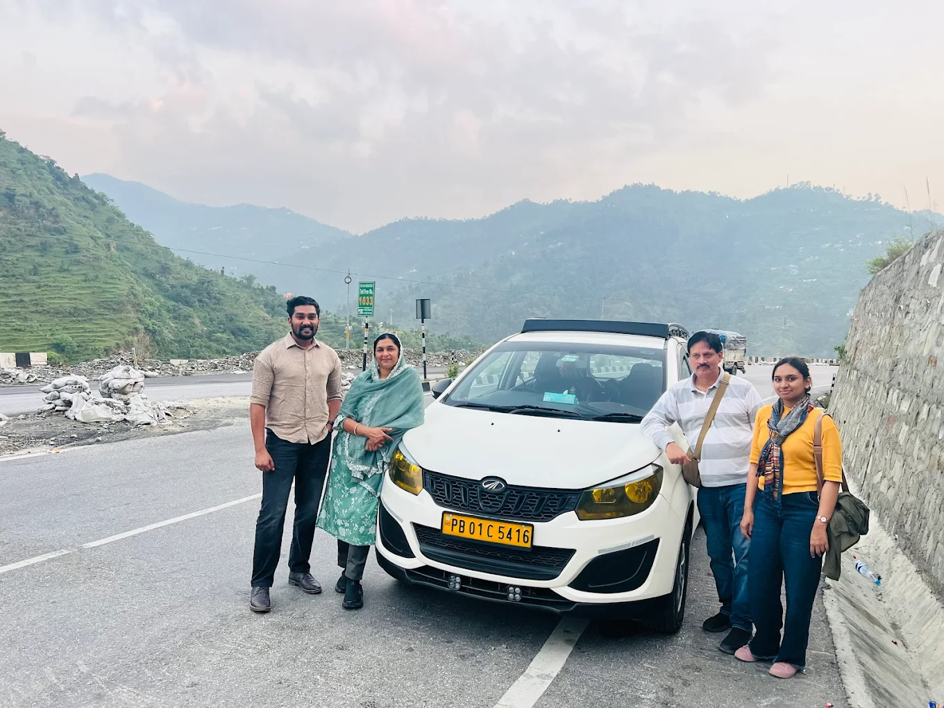 Scenic mountain view from a tour.