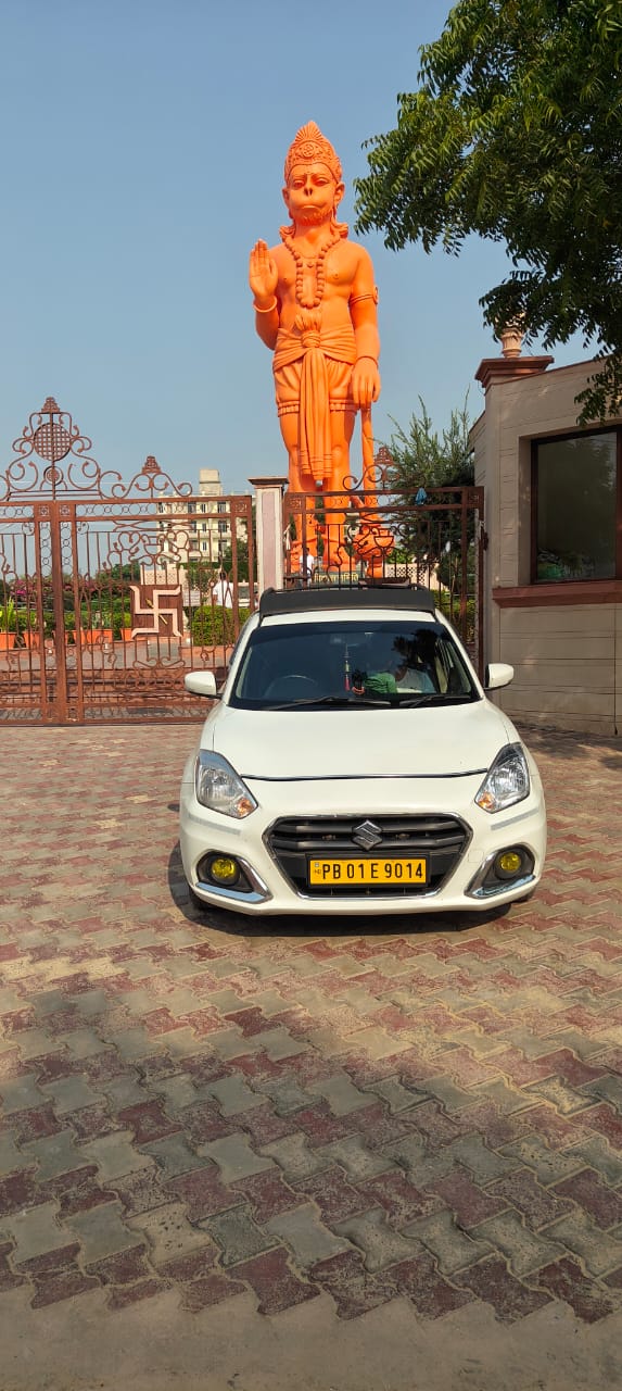 Vehicle parked near a famous landmark.